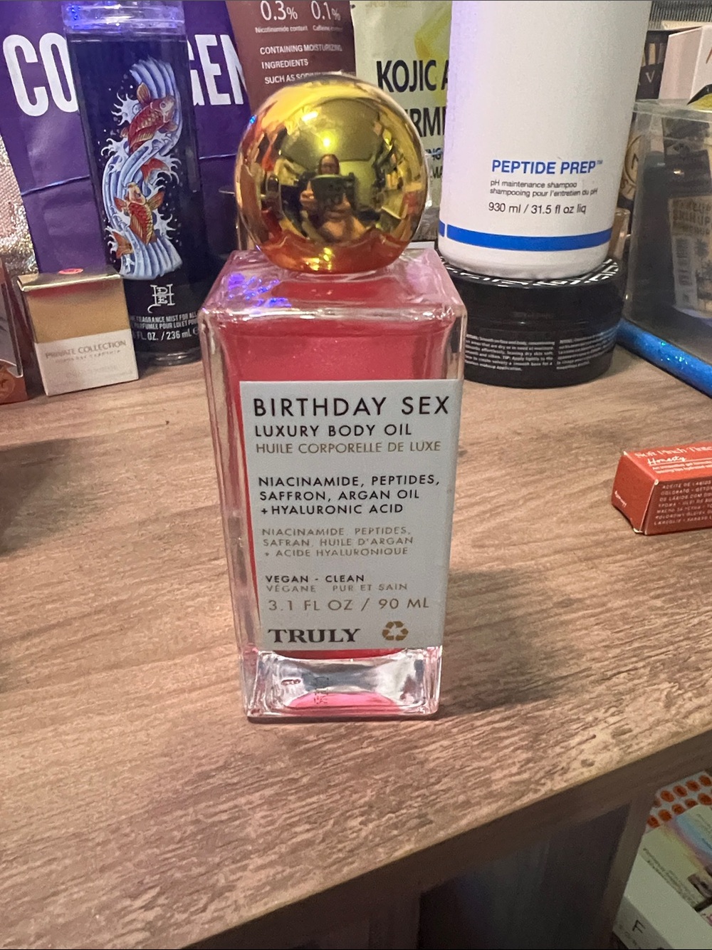 TRULY Birthday Sex Luxury Body Oil — Pink with Gold Cap
